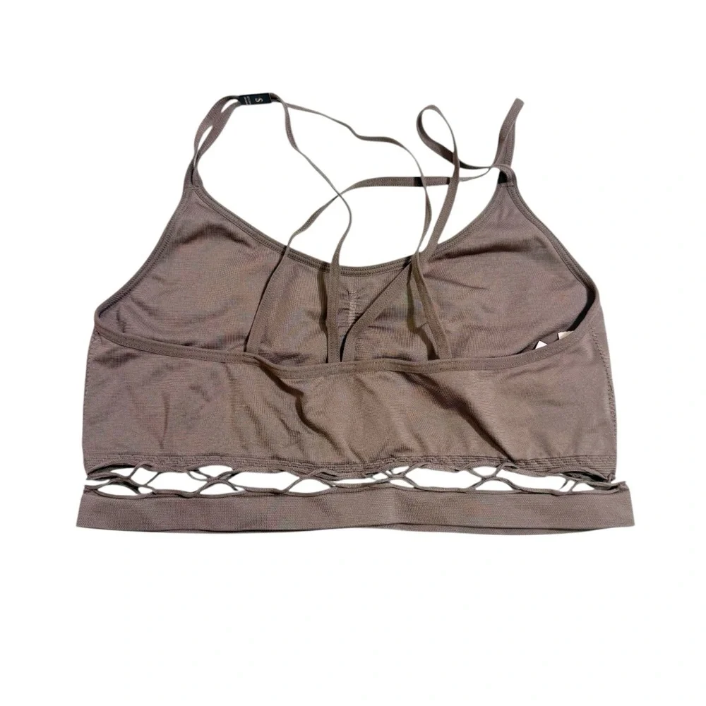 Victoria’s Secret VSX Elevate Strappy Sports Bra Caramel Kiss‎ Size S - Picture 7 of 10
